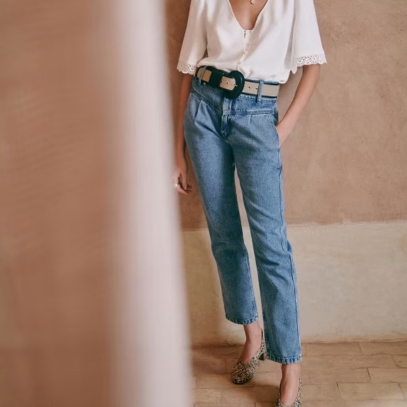 Sezane Denim - Sezane Sama Trouser FR 38 US 6 Light Blue